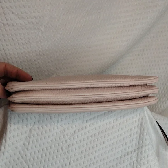 Michael Kors Powder Blush Large Triple Gussett Crossbody Bag Genuine Leather - Picture 7 of 11